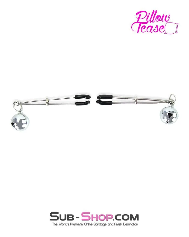 0174MQ-SIS      Sissy Boi Bondage Forced Feminization Pretty Belle of the Cock and Balls Tweezer Clamps with Jingle Bells