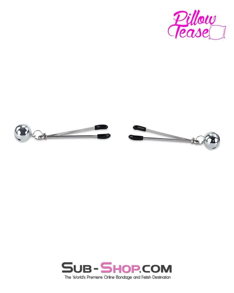 0174MQ-SIS      Sissy Boi Bondage Forced Feminization Pretty Belle of the Cock and Balls Tweezer Clamps with Jingle Bells
