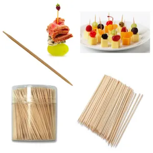 1000 Bamboo Toothpick Natural Wooden Round Oral Dental Care Catering Party New !