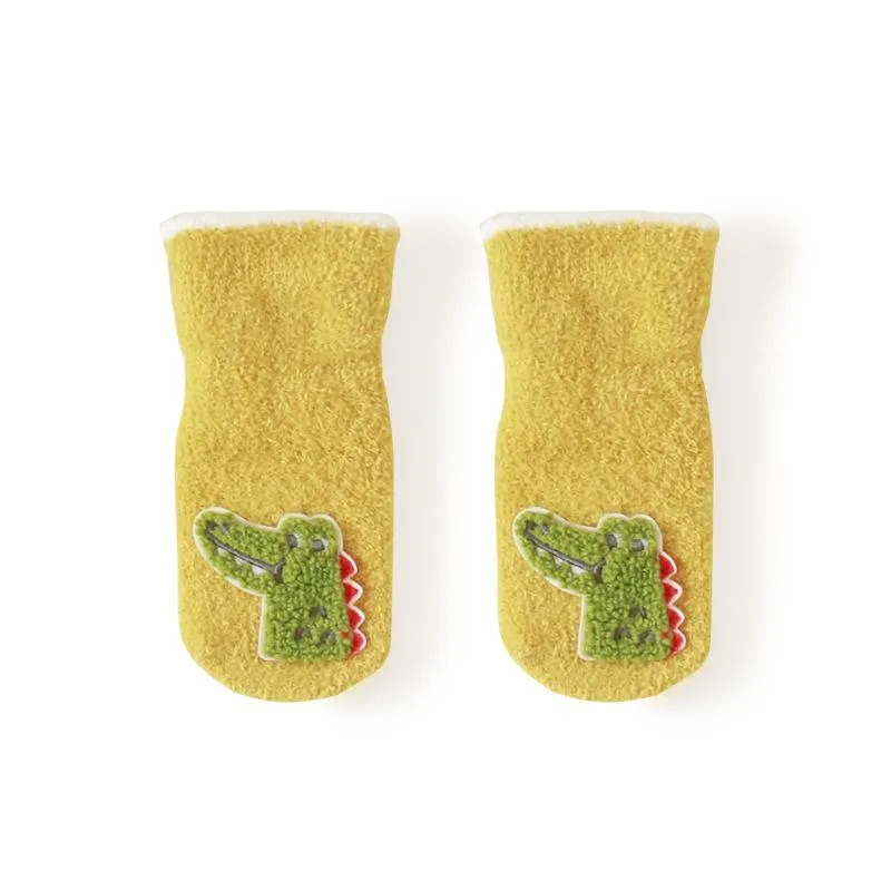 Animal Patch Plush Winter Baby Socks