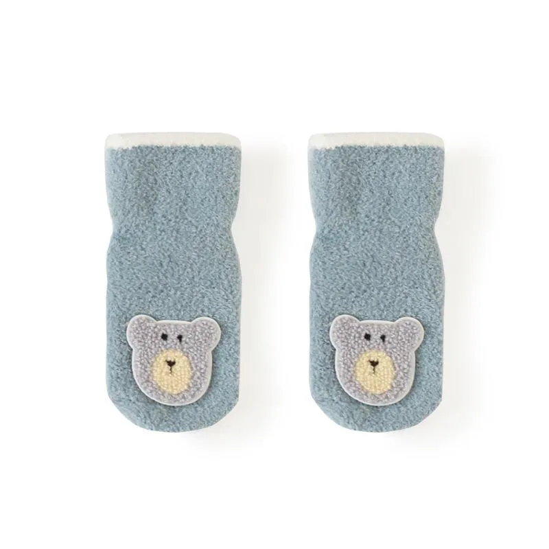 Animal Patch Plush Winter Baby Socks