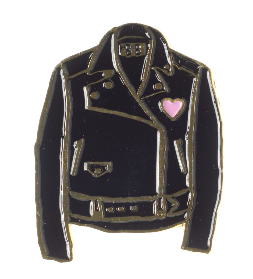 BANANNA BONES LEATHER JACKET ENAMEL PIN
