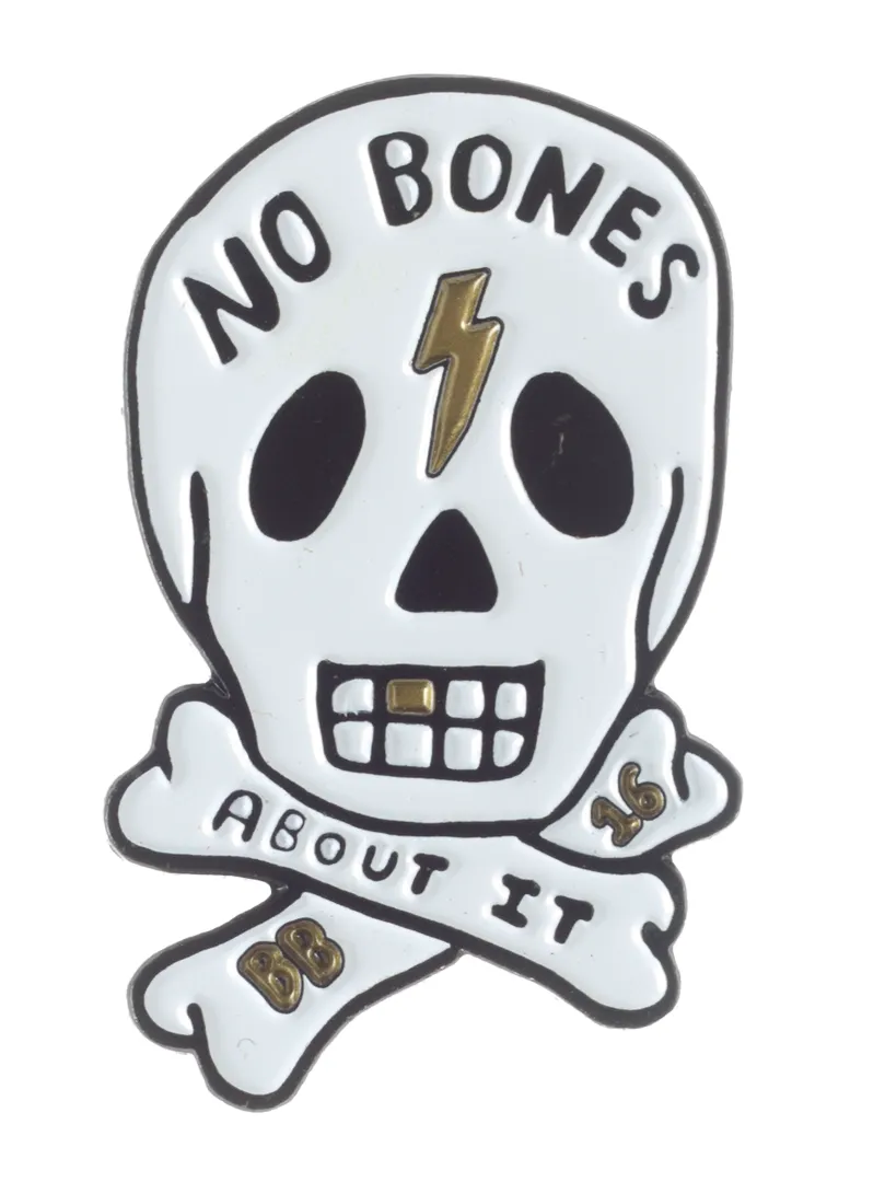 BANANNA BONES NO BONES ABOUT IT ENAMEL PIN