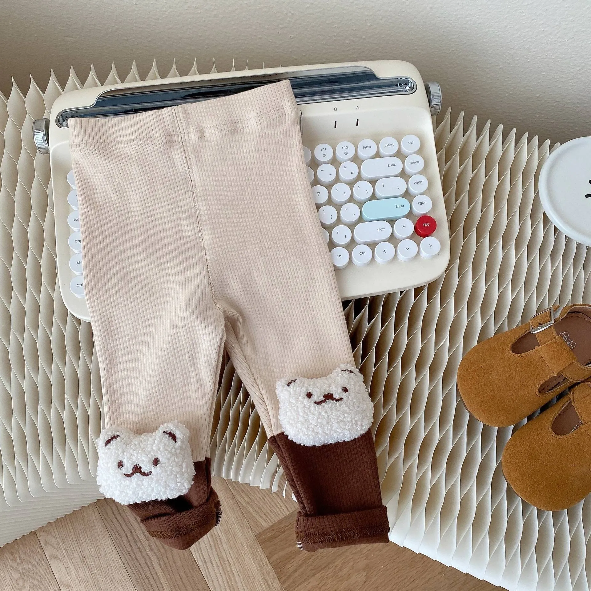 Cute 3D Doll Patch Baby Leggings