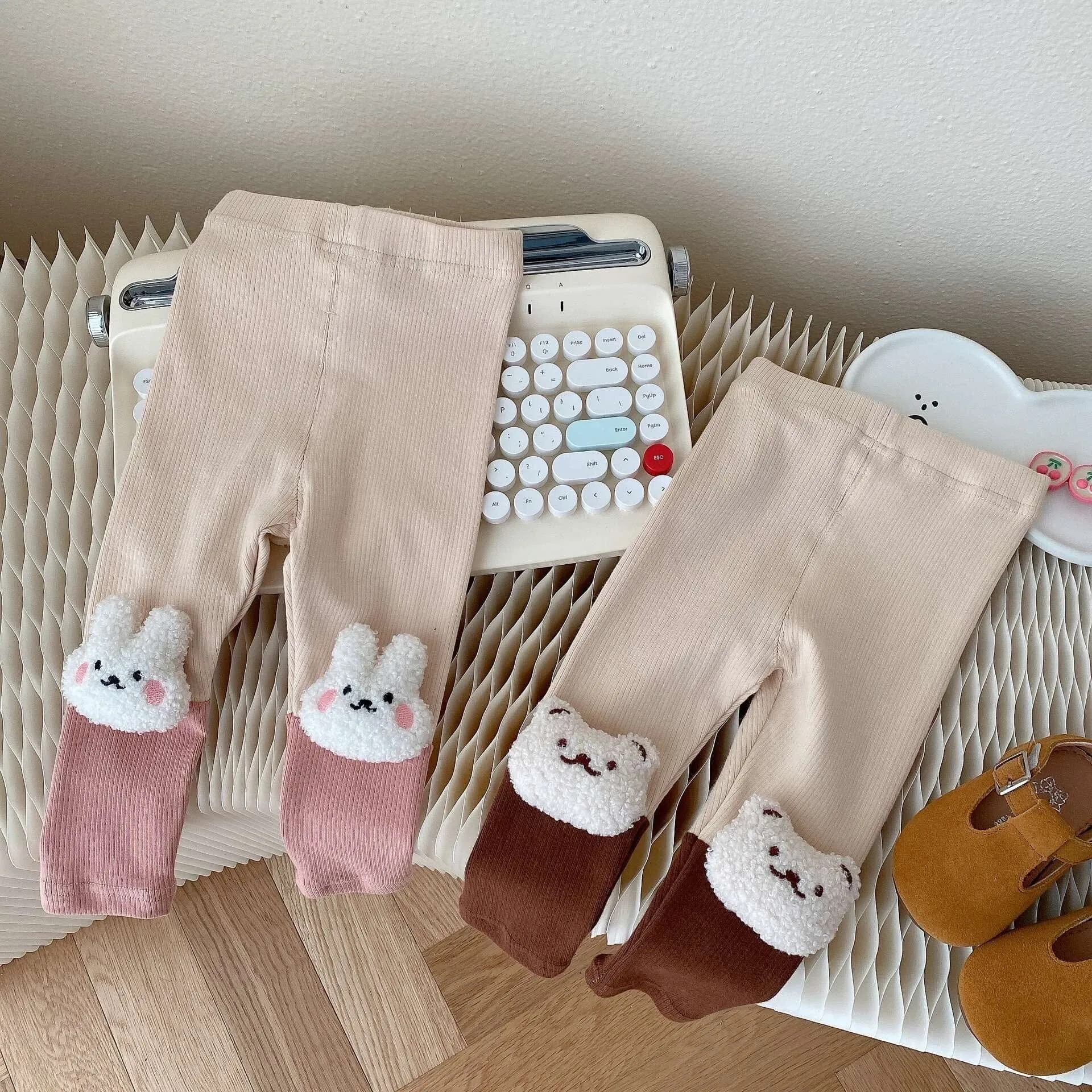 Cute 3D Doll Patch Baby Leggings