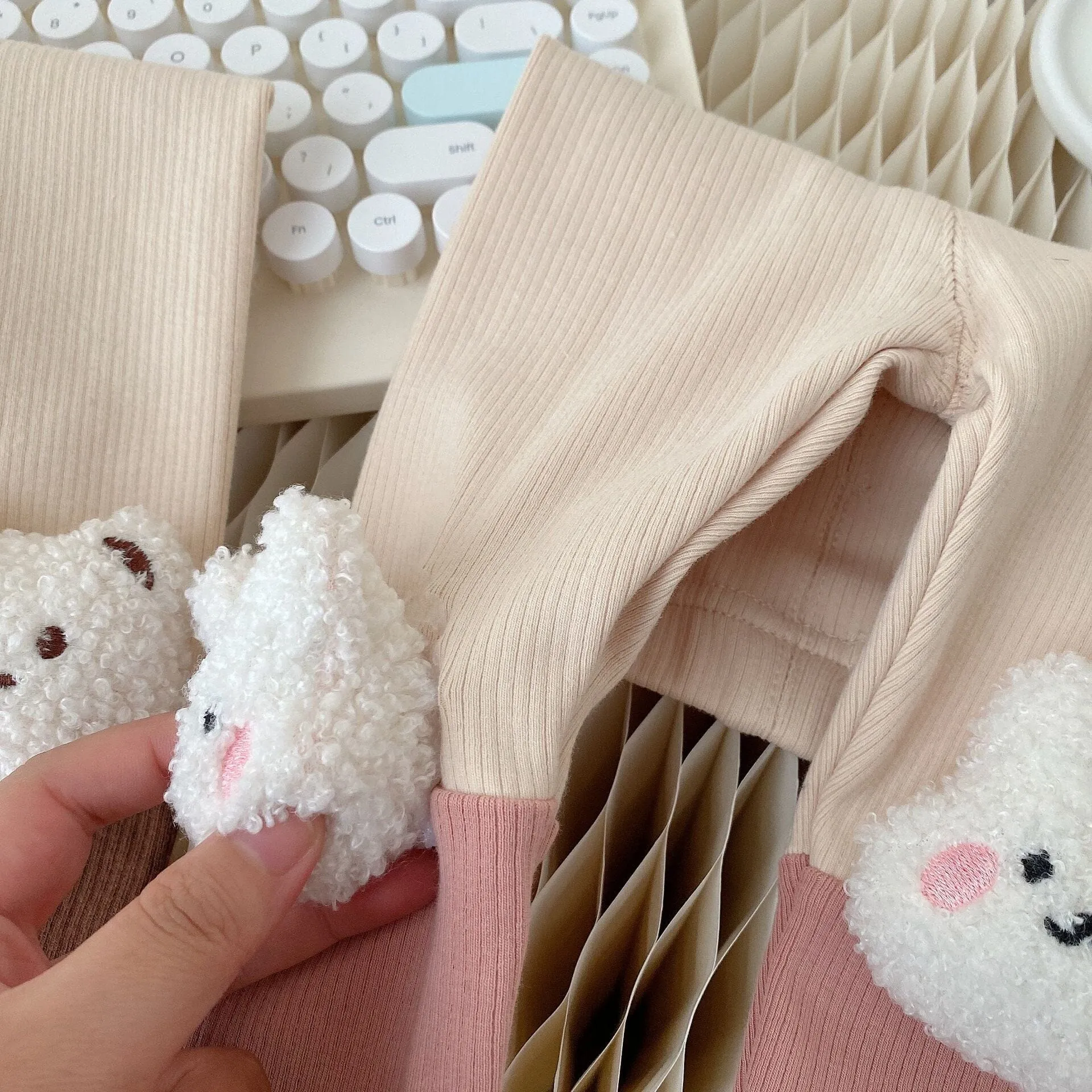 Cute 3D Doll Patch Baby Leggings