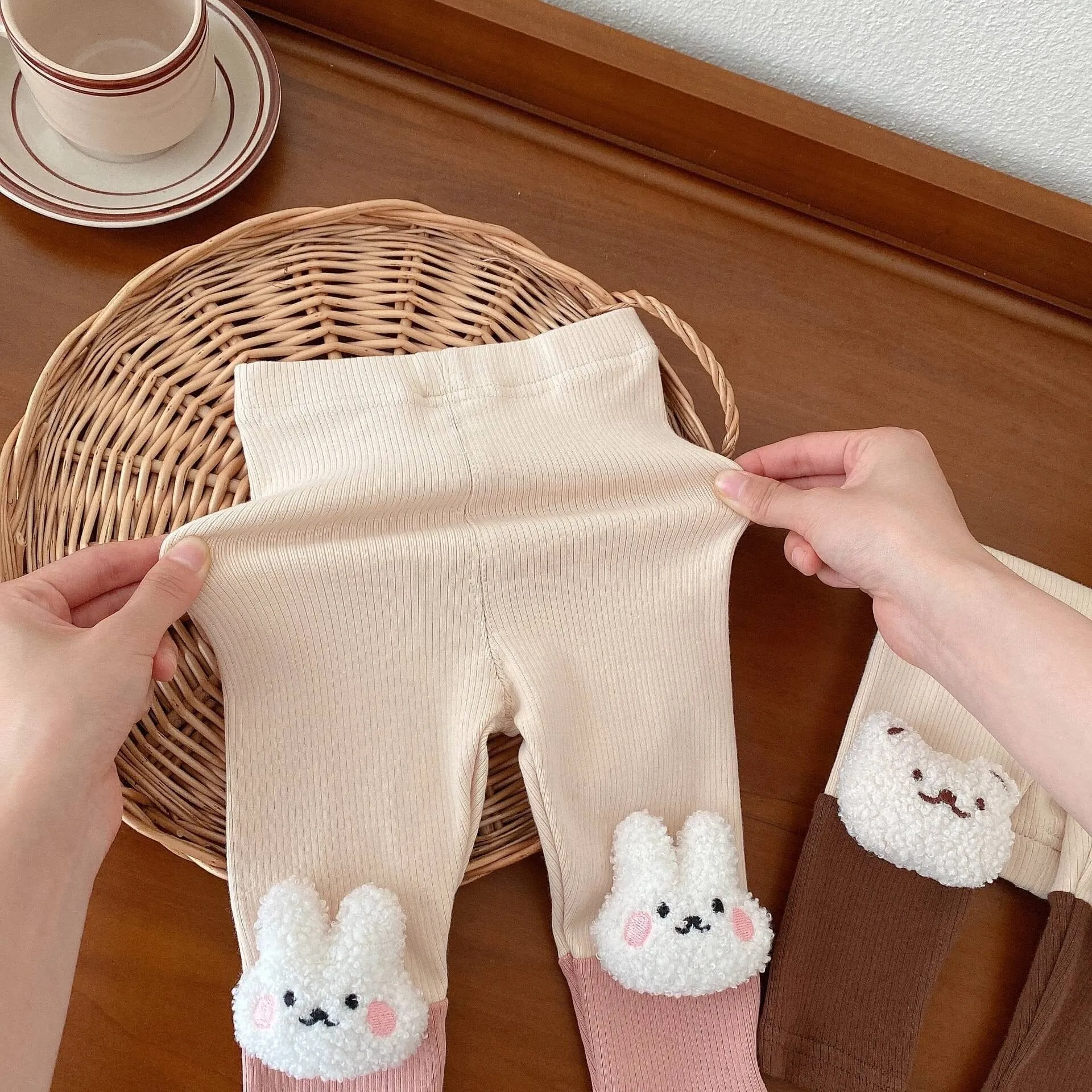 Cute 3D Doll Patch Baby Leggings