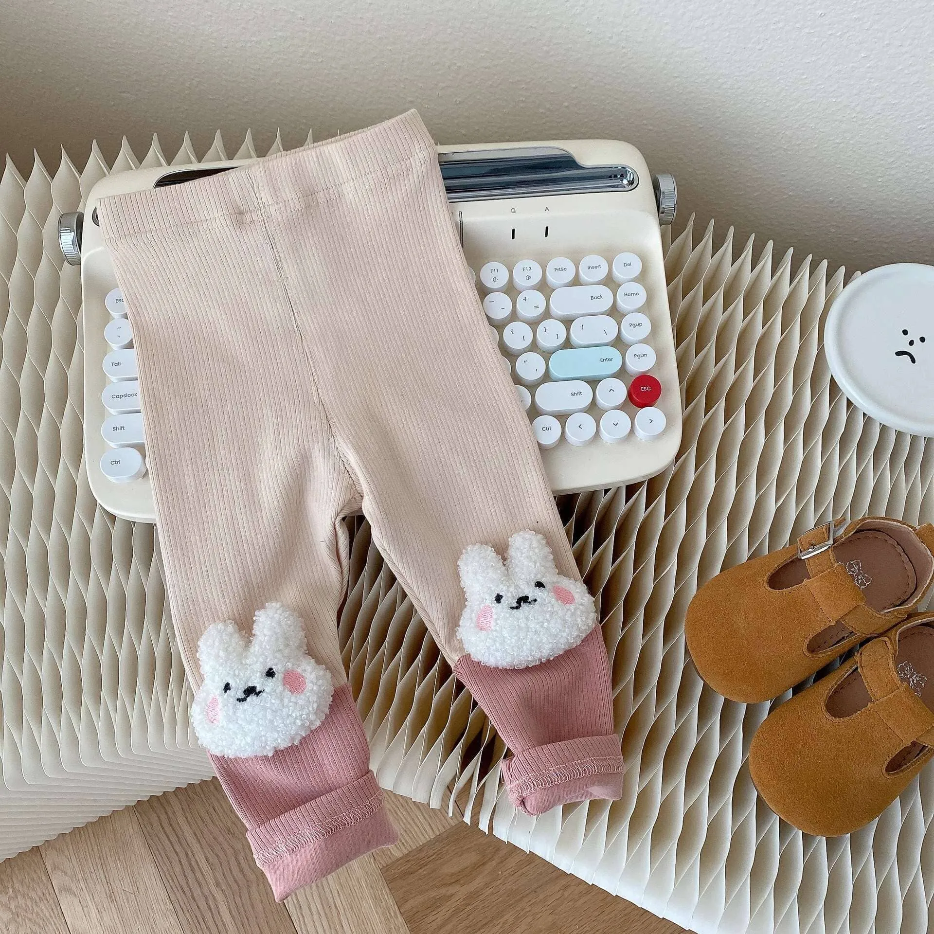 Cute 3D Doll Patch Baby Leggings