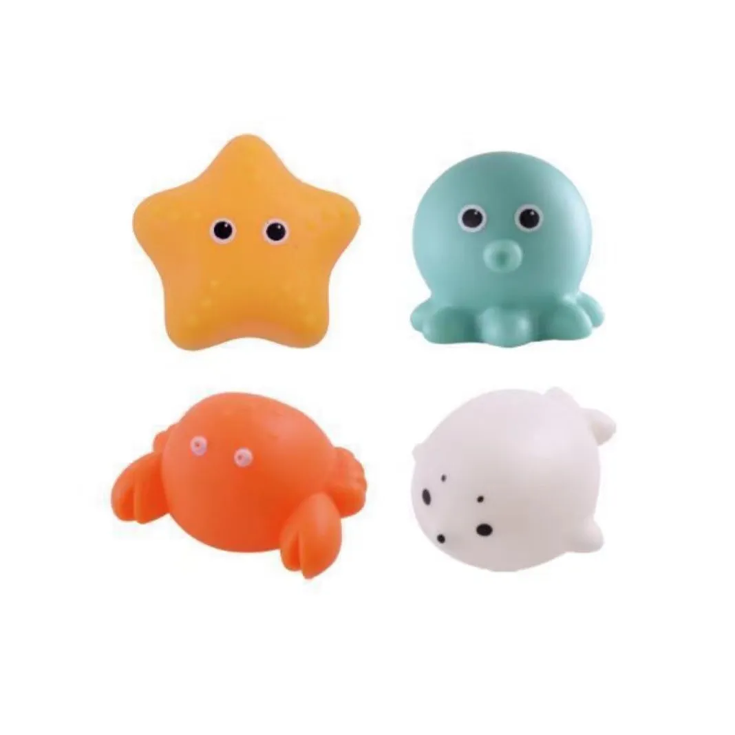 Cute Animals Induction Luminescence Catch Net Bath Toy Set