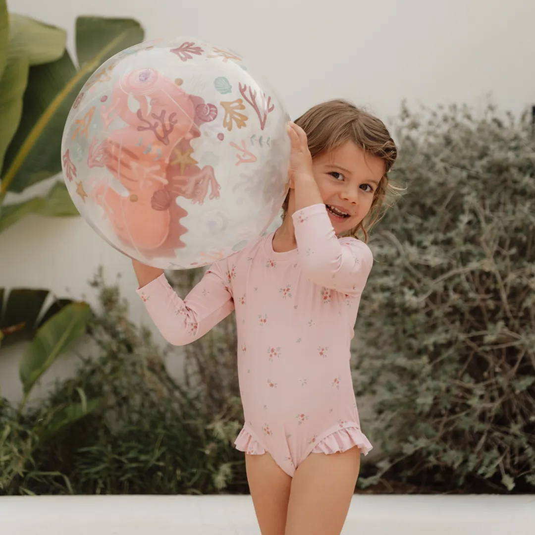 Little Dutch Inflatable Seahorse Beach Ball – Ocean Dreams Pink