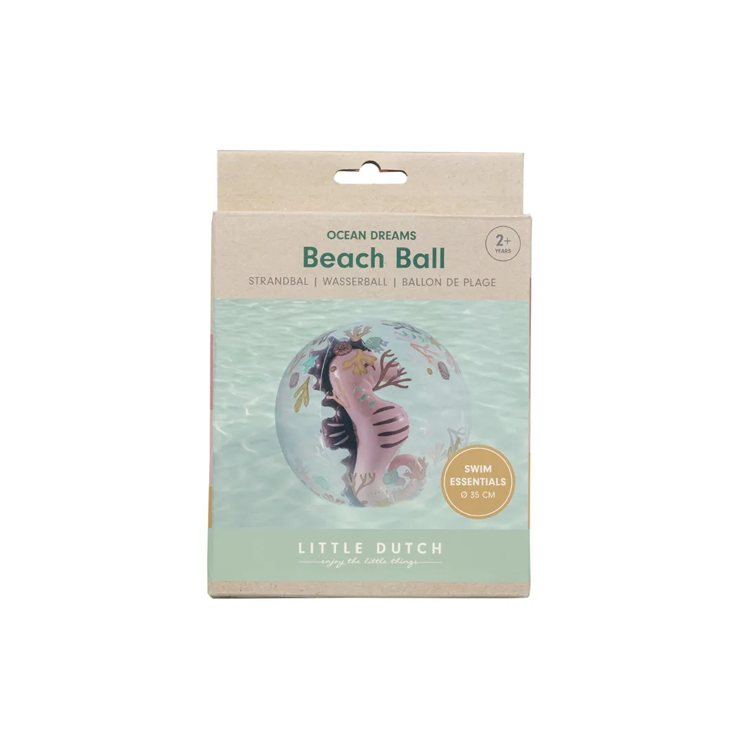 Little Dutch Inflatable Seahorse Beach Ball – Ocean Dreams Pink