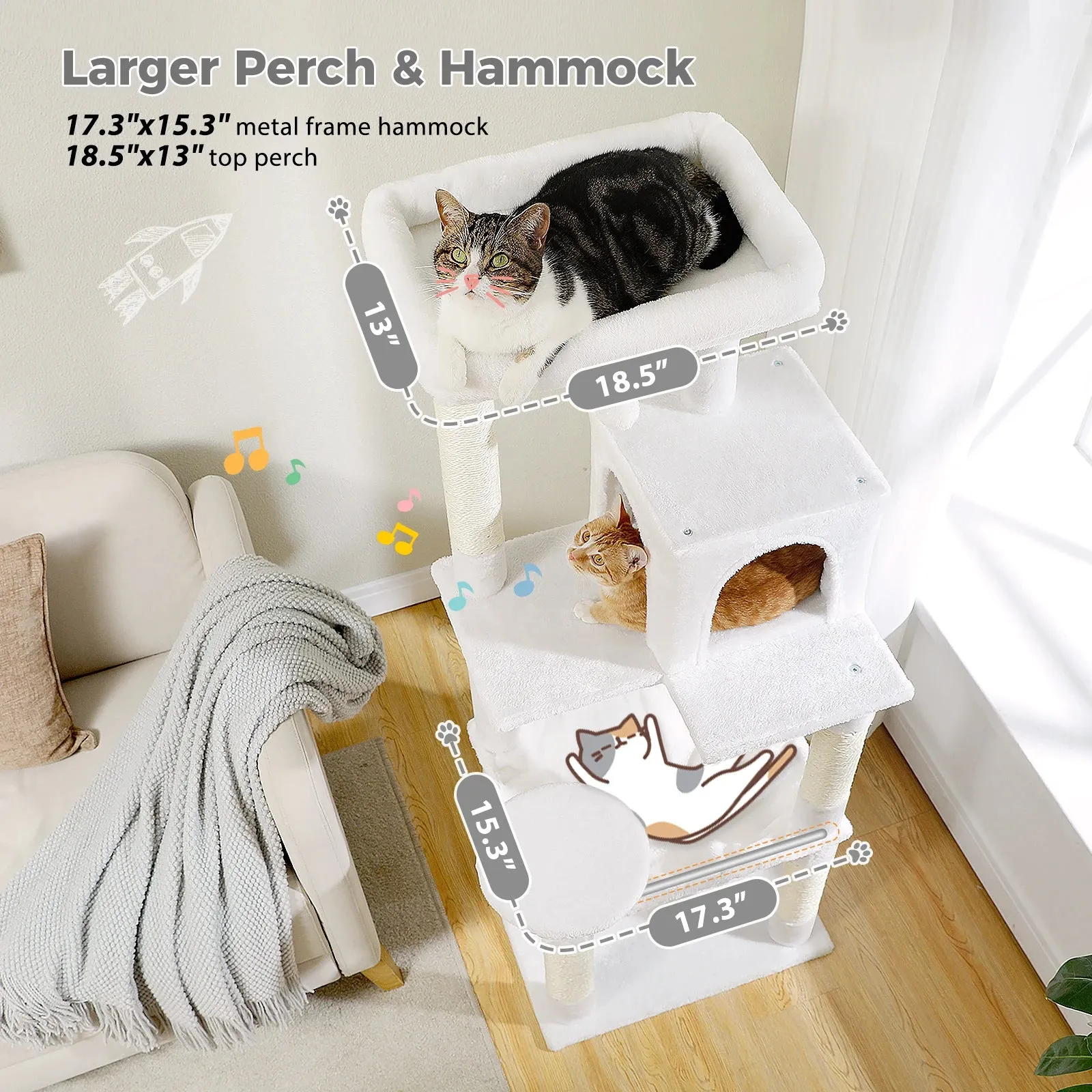 Multi-Level Cat Tree with Condo and Scratching Posts