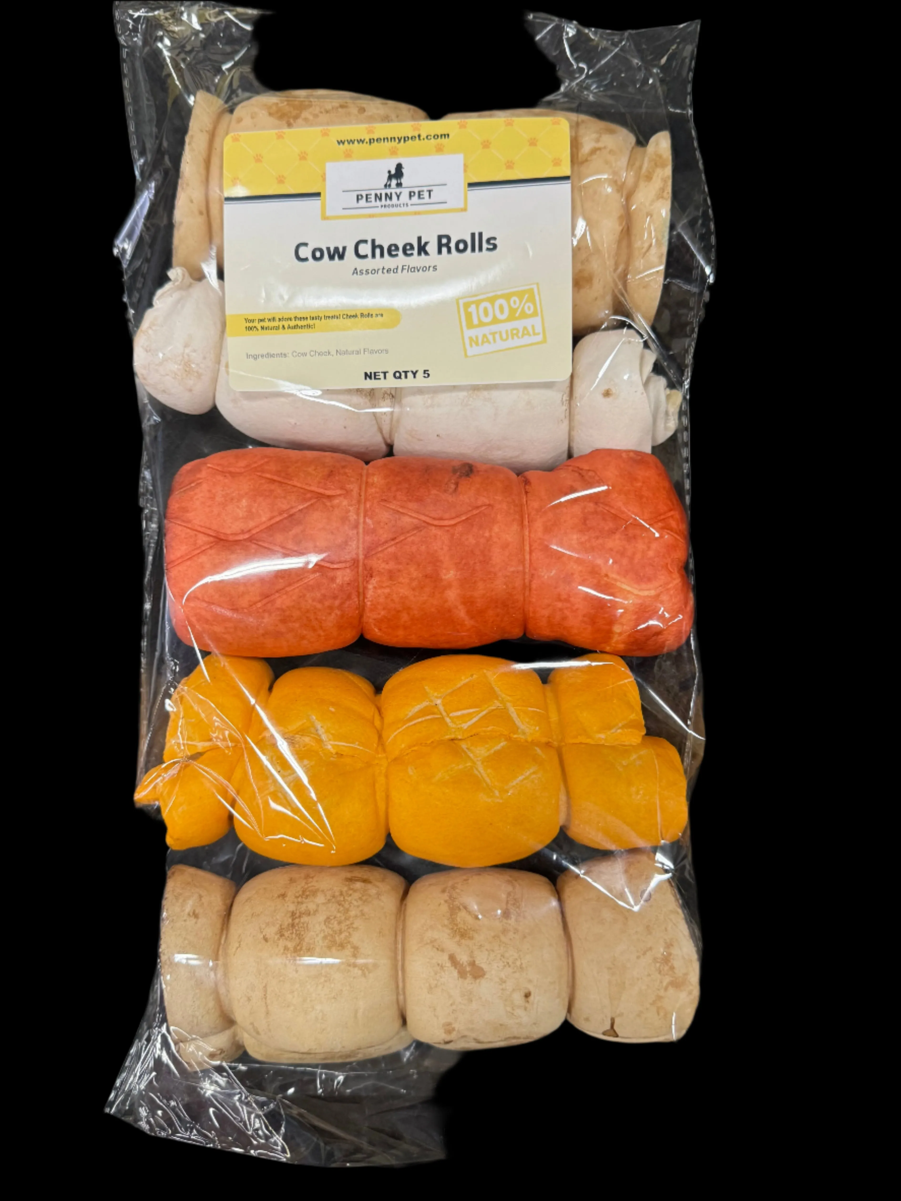Penny Pet Cheek Rolls for Dogs (not rawhide) - Beef (6" & 12")