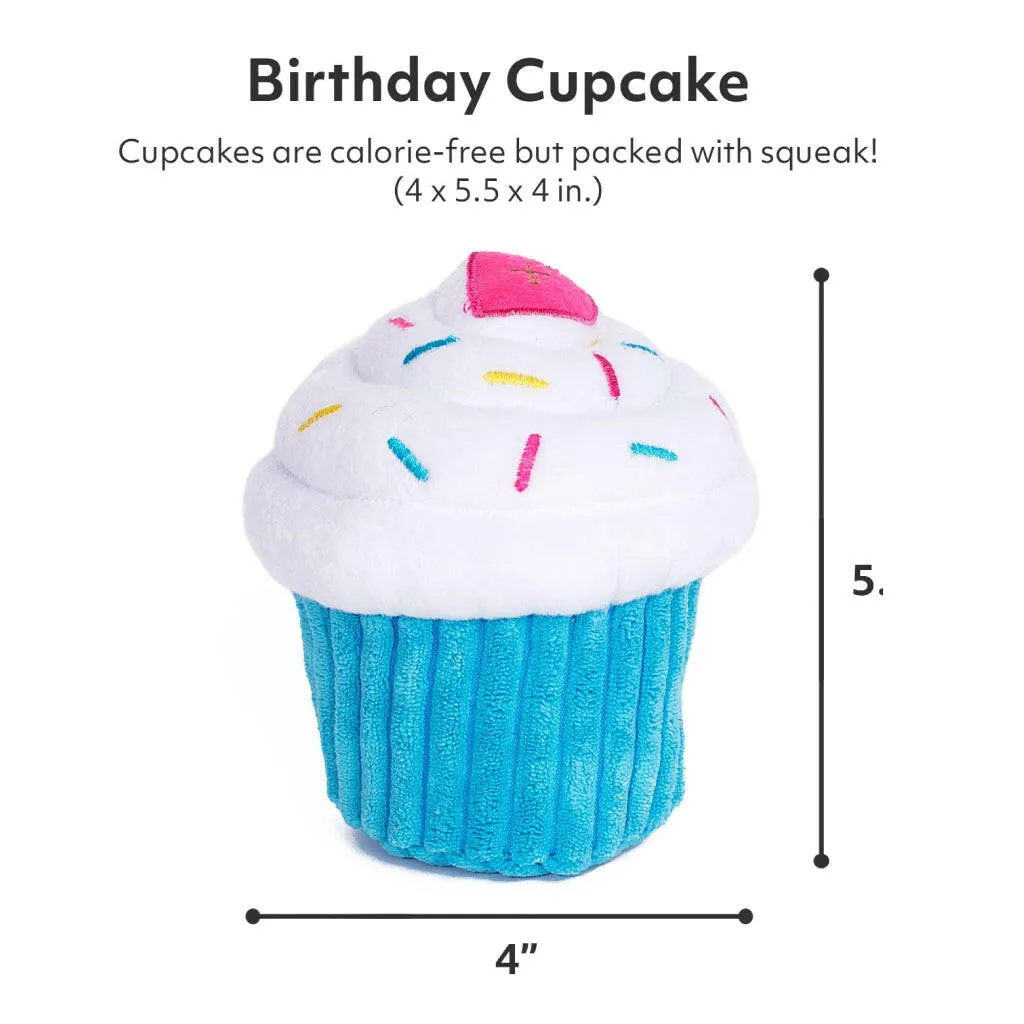 Zippy Paws Stuffed Plush Cupcake Toy for Dogs